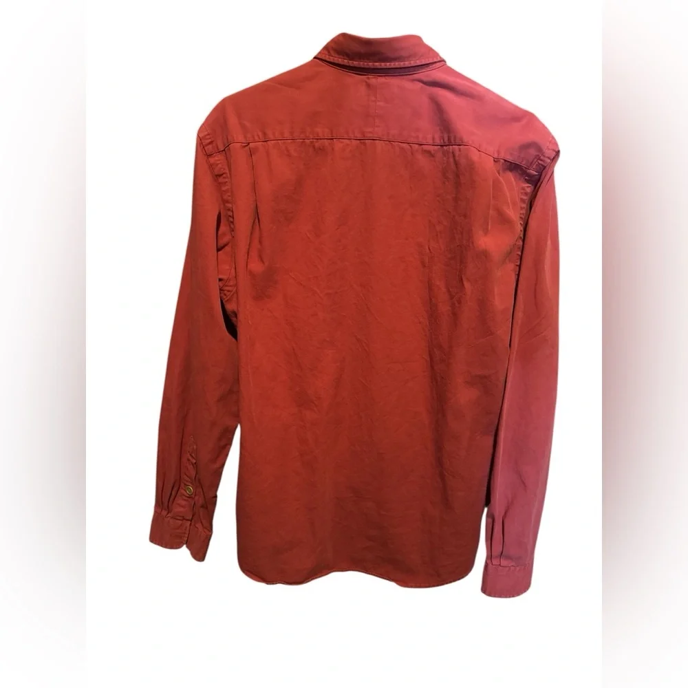 Vintage Polo Ralph Lauren Red Button-Up Shirt Chest Tag Workwear Style